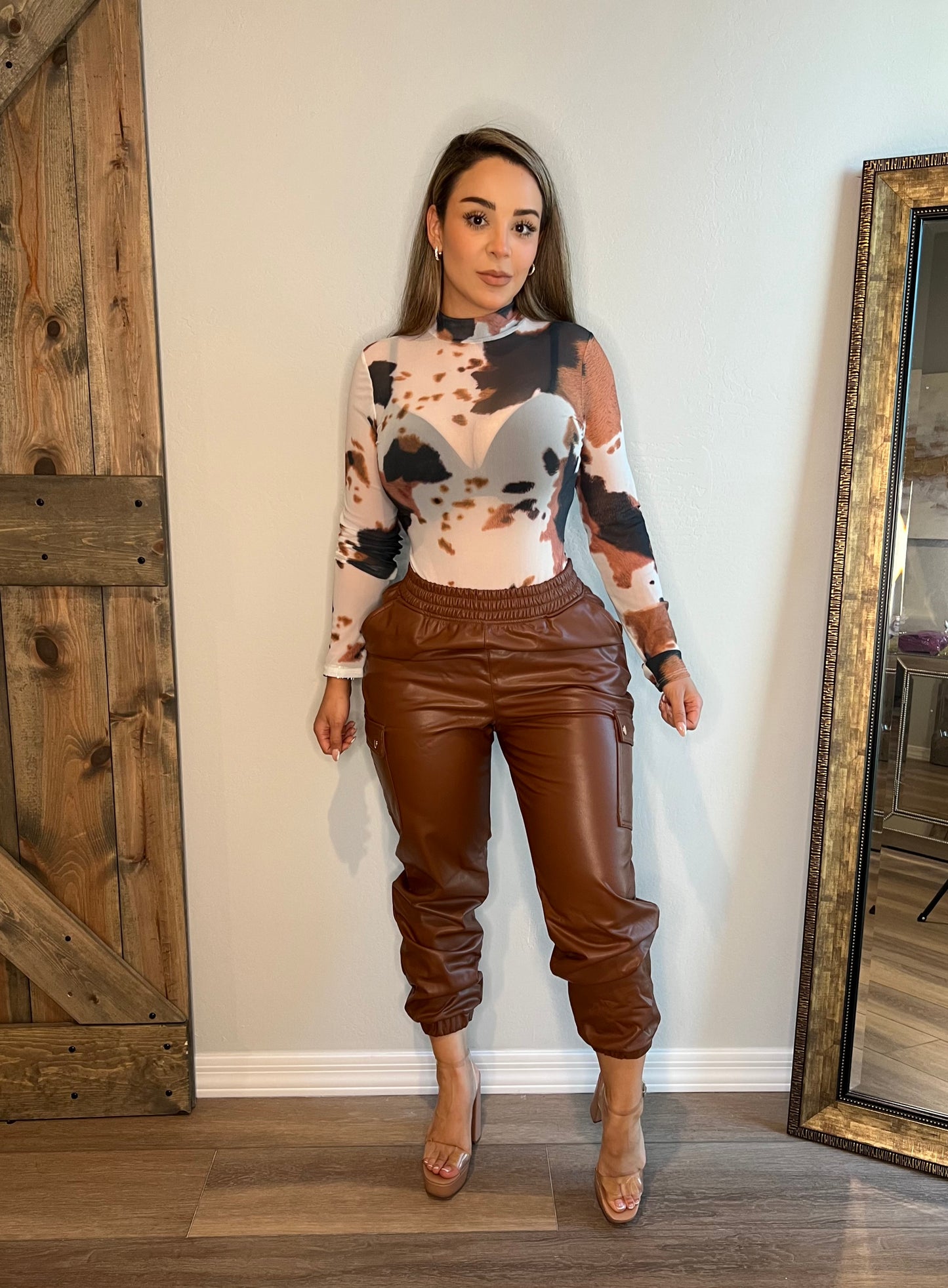 Pantalon piel marron 234A