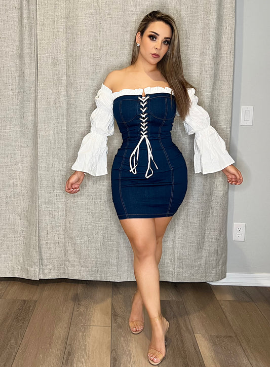 Vestido mezclilla manga B