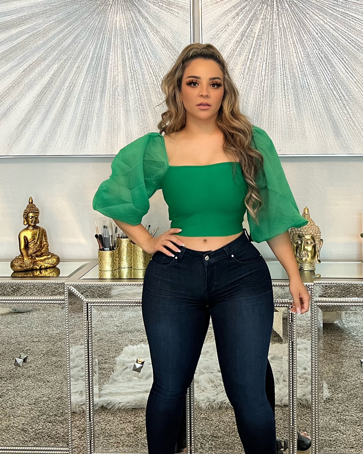 Blusa verde estela