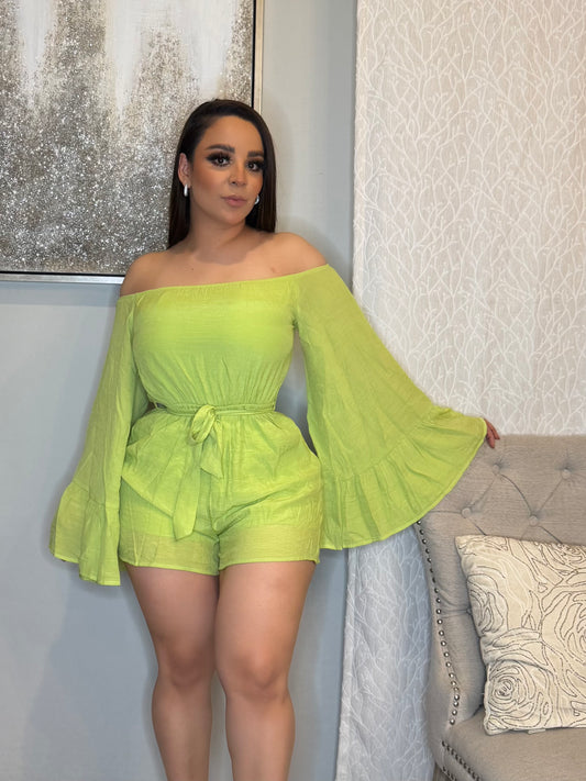 Traje verde lima 14