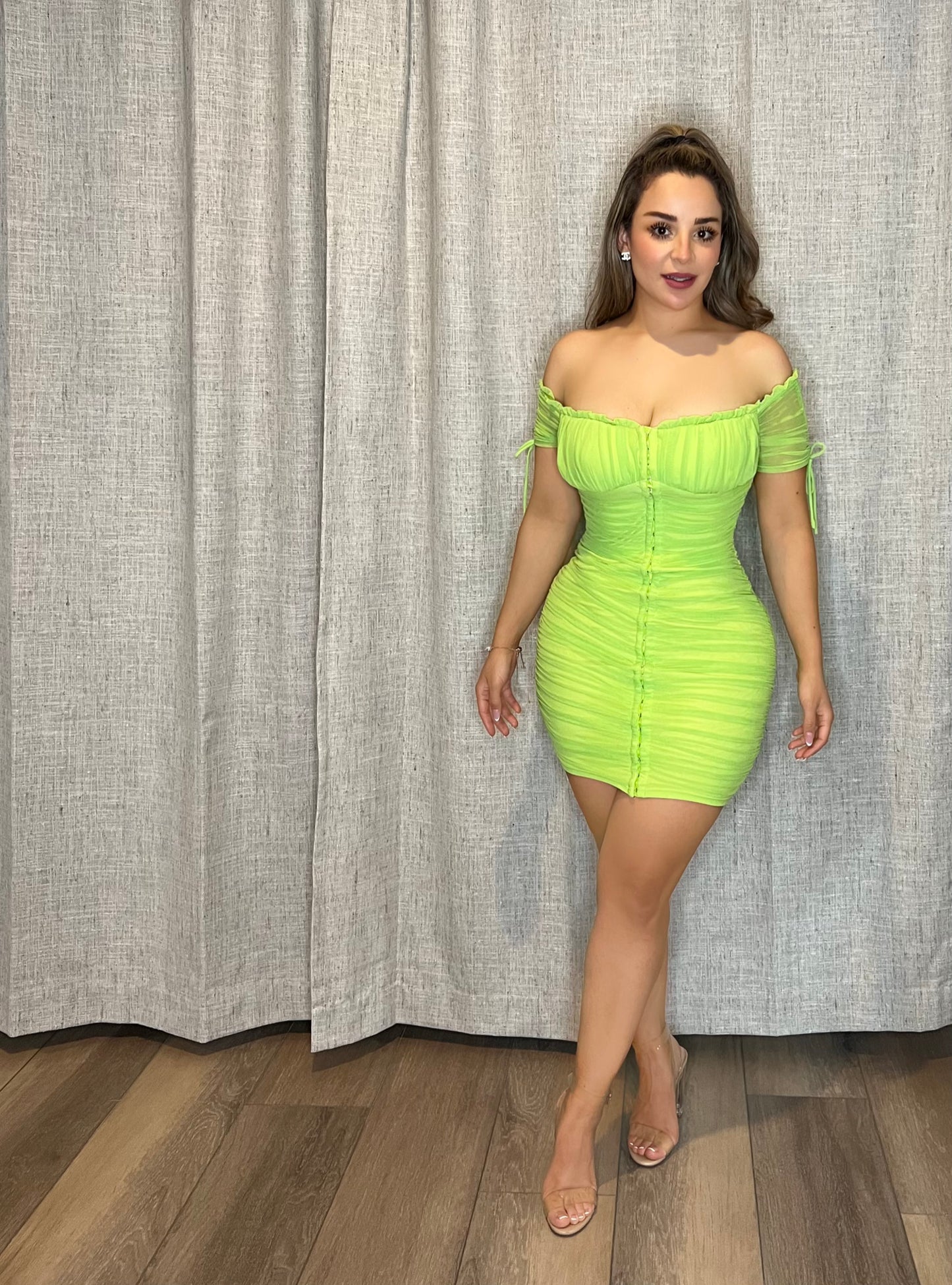 Vestido verde lima