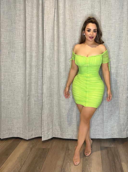 Vestido verde lima